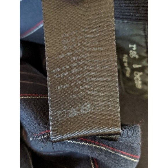 Rag & Bone Women's Simone Pant Navy Striped Cropped High Rise Business Casual 8 - Picture 14 of 15